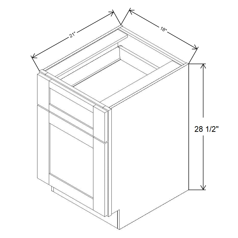 Fabuwood Allure Luna Kona 18"W File Base Drawer