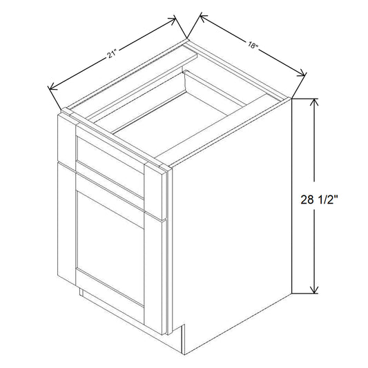 Fabuwood Allure Galaxy Frost 18"W File Base Drawer