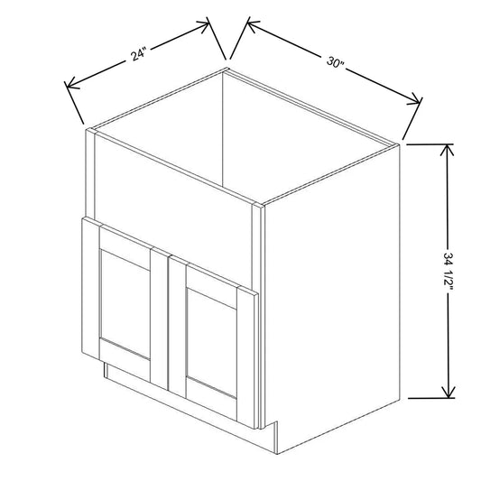 J&K Mocha Glazed K10 Base Farm Sink - 30" W
