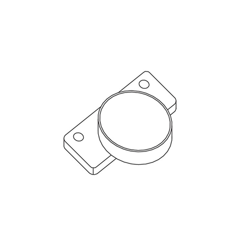 Wolf Classic Dartmouth 5-piece White Paint Hinge Bore Cover Cap - Brown