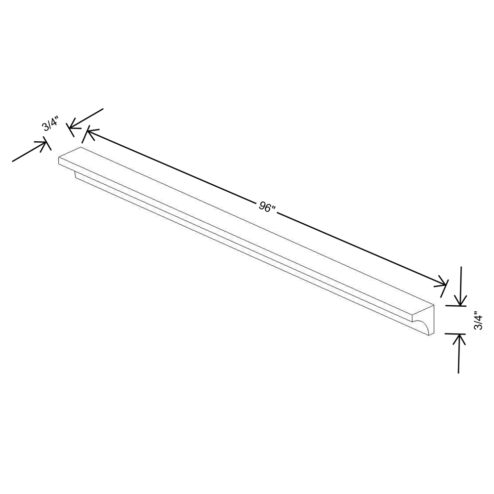 Fabuwood Quest Metro Frost 96" W X 3/4" H X 3/4" D Inside Molding