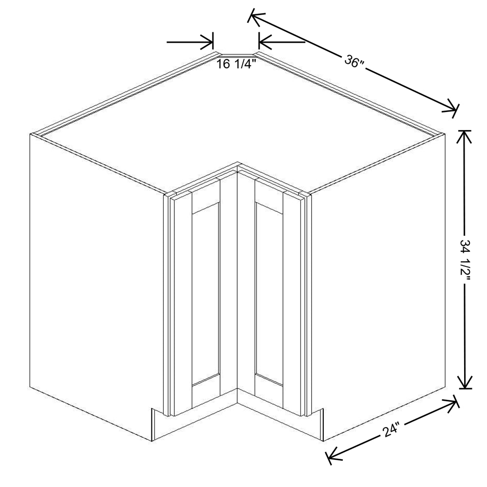 Fabuwood Allure Fusion Stone 36" W X 34 1/2" H X 24" D Lazy Susan Base Cabinet