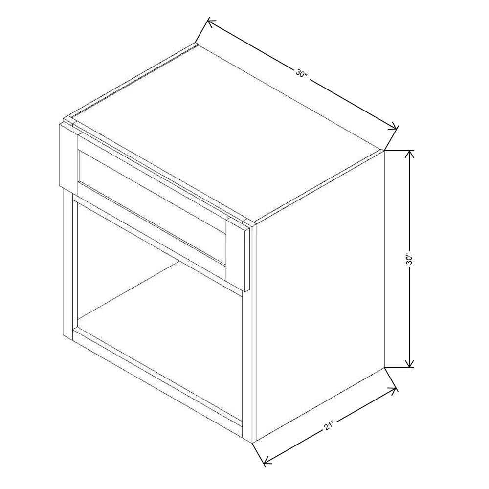 Fabuwood Allure Fusion Timber 30" W X 30" H X 21" D Wall Microwave Cabinet