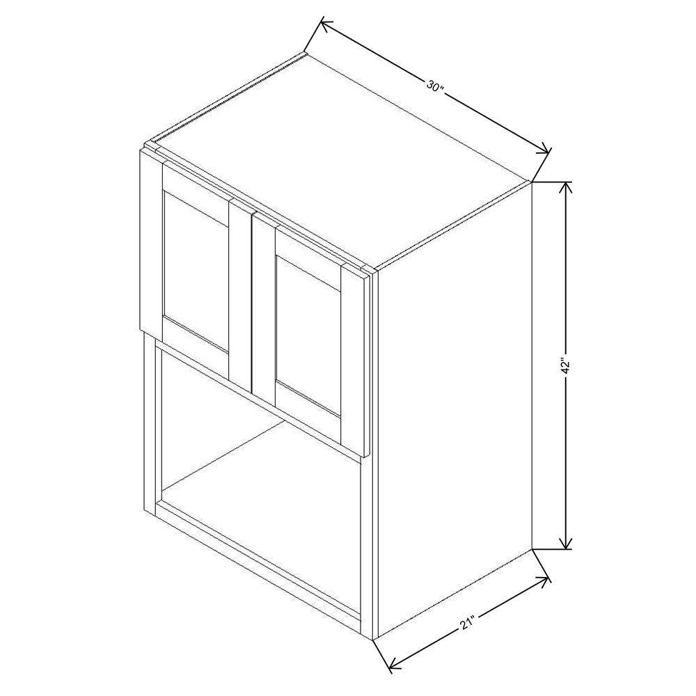 Fabuwood Allure Onyx Horizon 30" W X 42" H X 21" D Microwave Cabinet