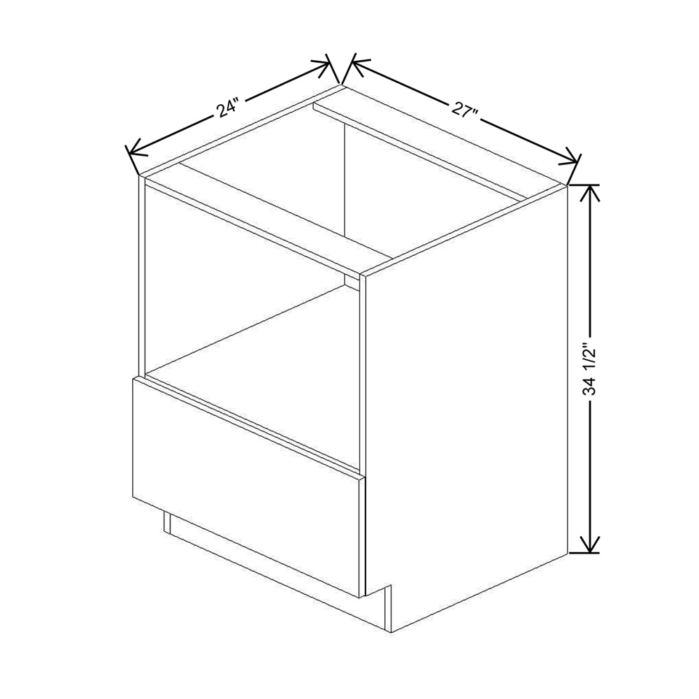 CNC Classic Broadway Driftwood 27" W Microwave Base Cabinet