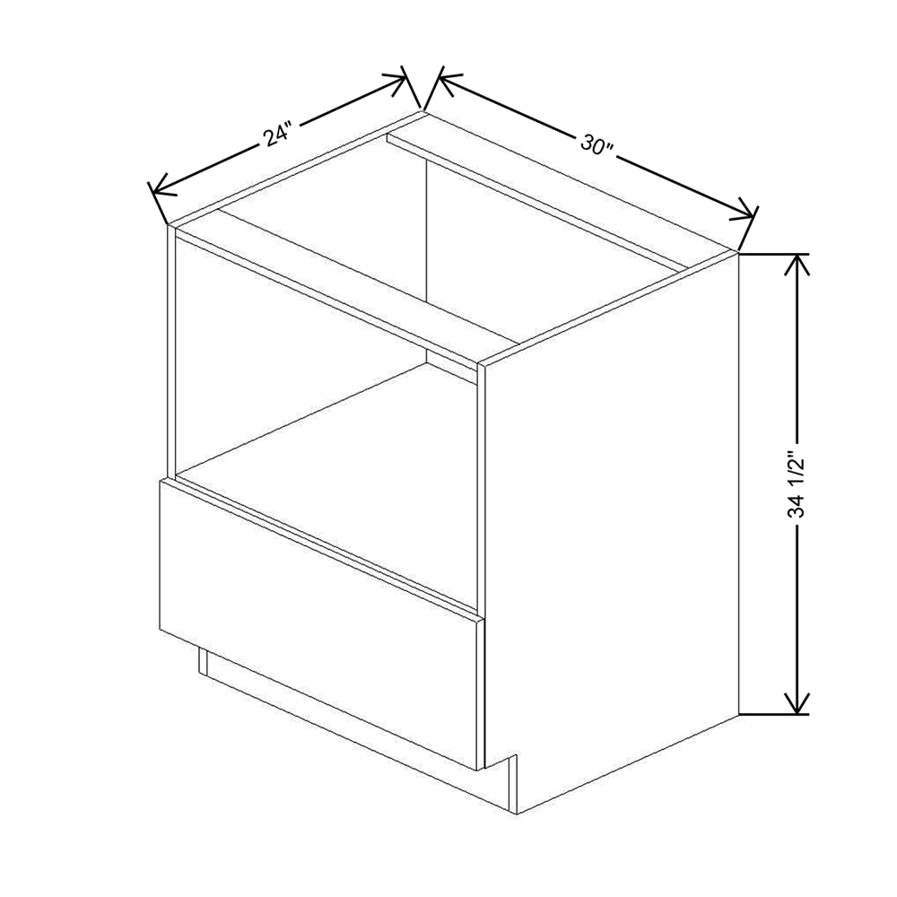CNC Classic Milano Sand 30" W Microwave Base Cabinet