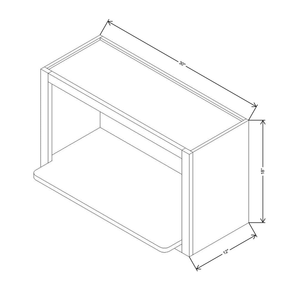 FABUWOOD ALLURE GALAXY Cobblestone 30"W X18"H MICROWAVE