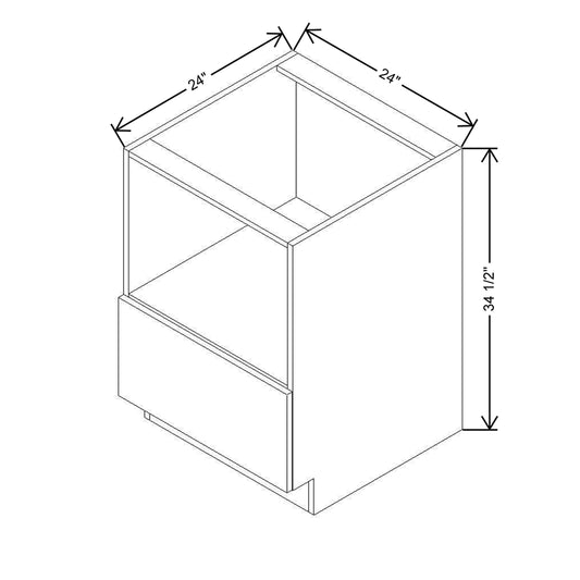 Modernform Cabinet Gloss White 24" W X 34 1/2" H X 24" D Base Microwave Cabinet