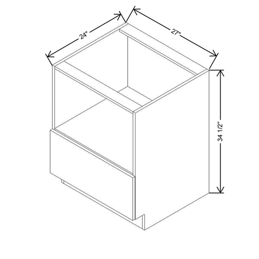 Modernform Cabinet Gloss White 27" W X 34 1/2" H X 24" D Base Microwave Cabinet