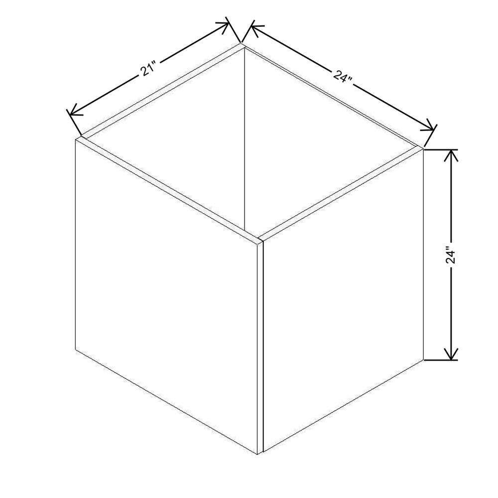 Modernform Cabinet Matte Grey 24" W X 24" H X 21" D Vanity Floating Full Height Single Door Cabinet