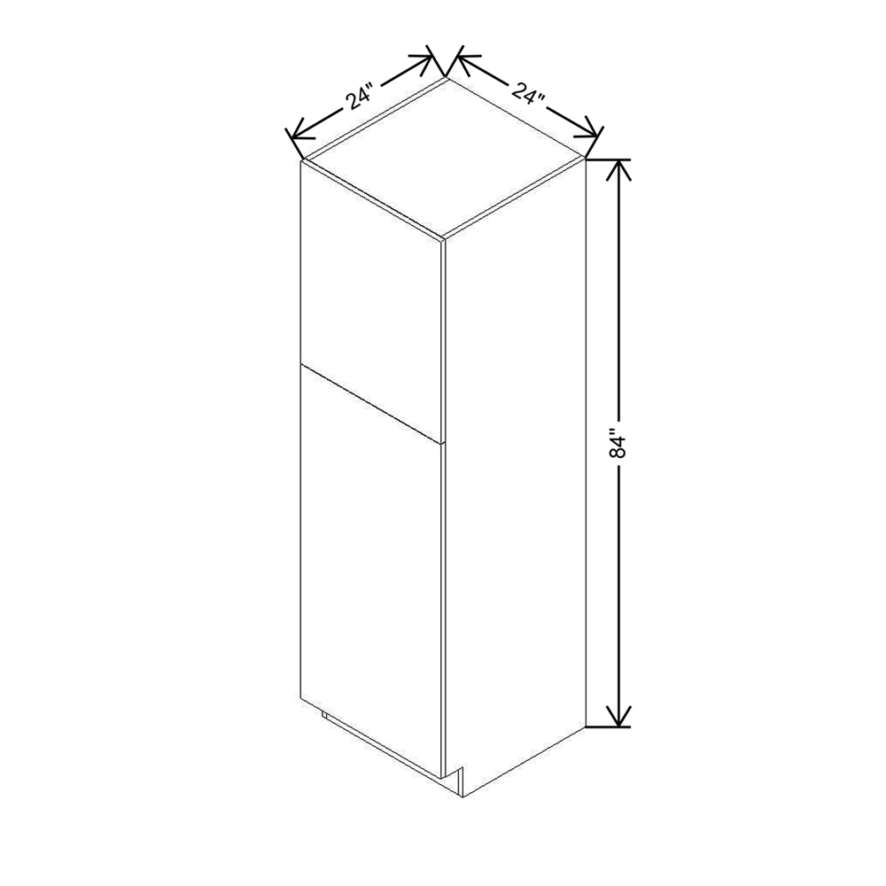 Modernform Cabinet Matte White 24" W X 84" H X 24" D Single Door Tall Pantry Cabinet