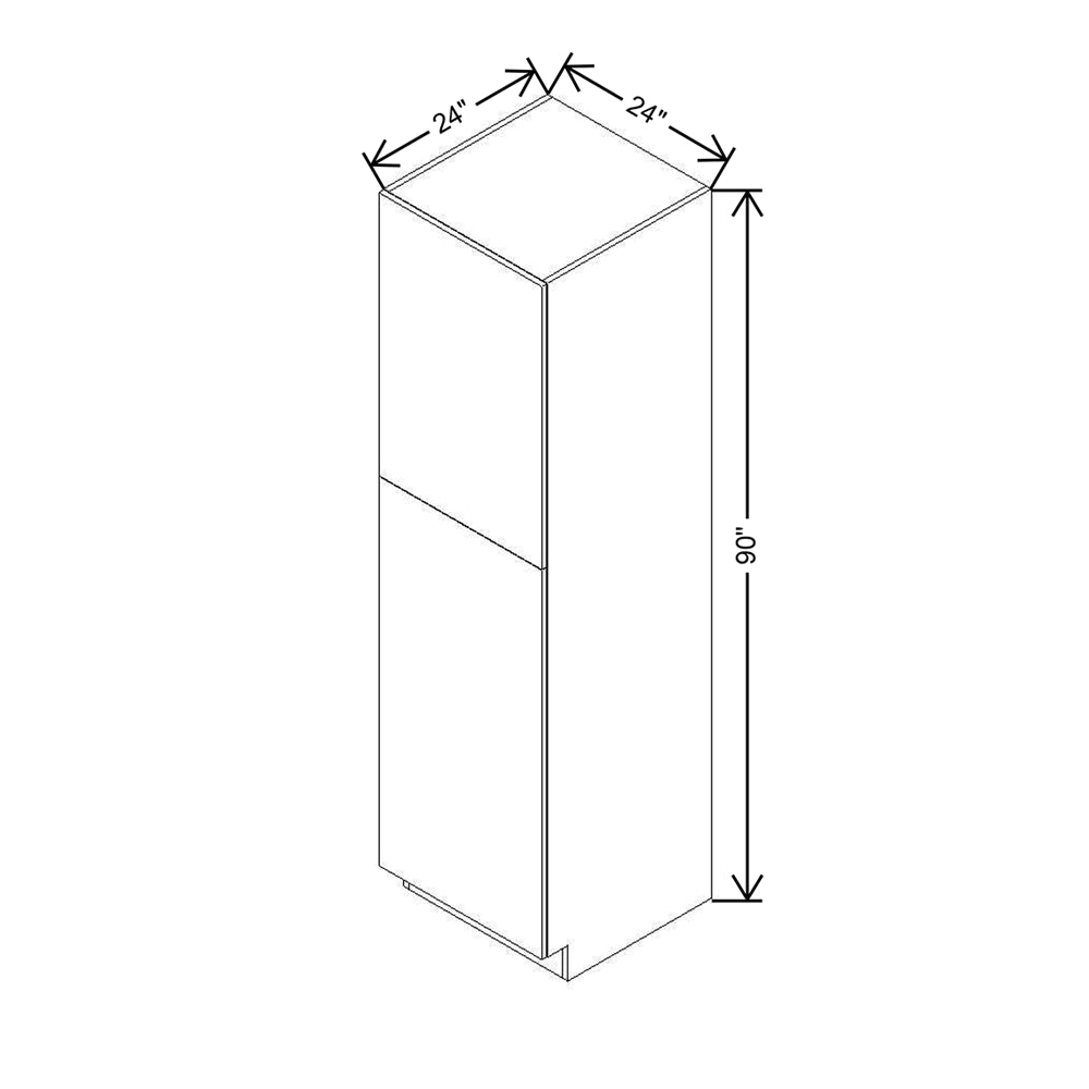 Modernform Cabinet Matte Grey 24" W X 90" H X 24" D Single Door Tall Pantry Cabinet