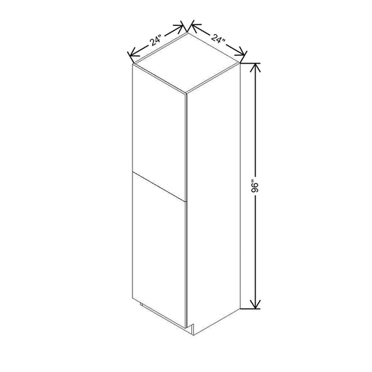 Modernform Cabinet Gloss White 24" W X 96" H X 24" D Single Door Tall Pantry Cabinet