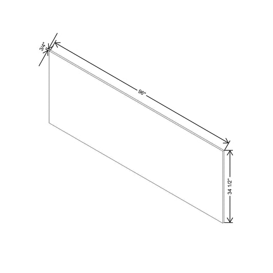 Modernform Cabinet Gloss White 96" W X 34 1/2" H X 3/4" D Skin Panel