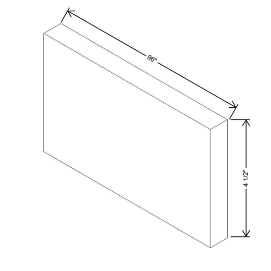 Modernform Cabinet Matte White 96" W X 4" H X 1/4" D Toekick
