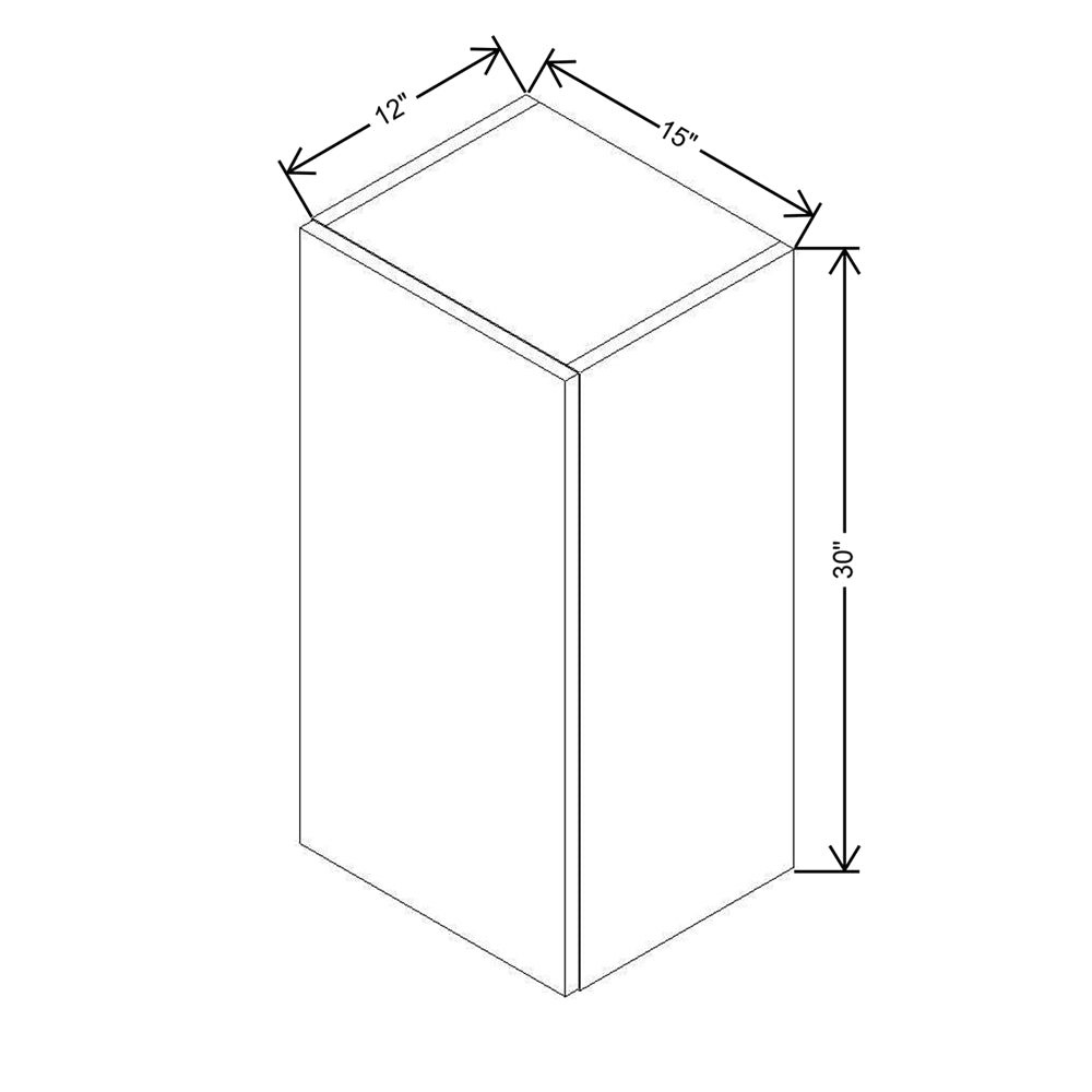Modernform Cabinet Matte White 15" W X 30" H X 12" D Single Door Wall Cabinet