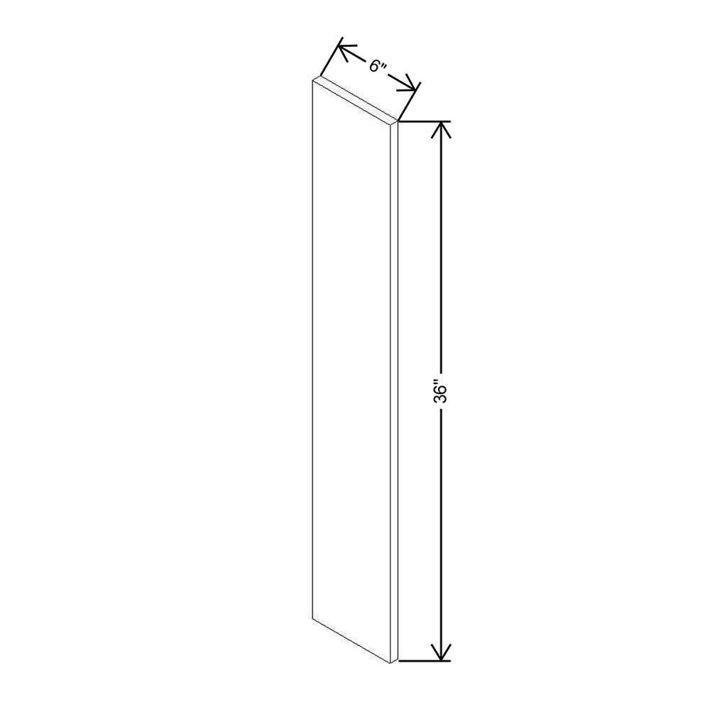 Modernform Cabinet Natural Oak 6" W X 36" H Wall Filler