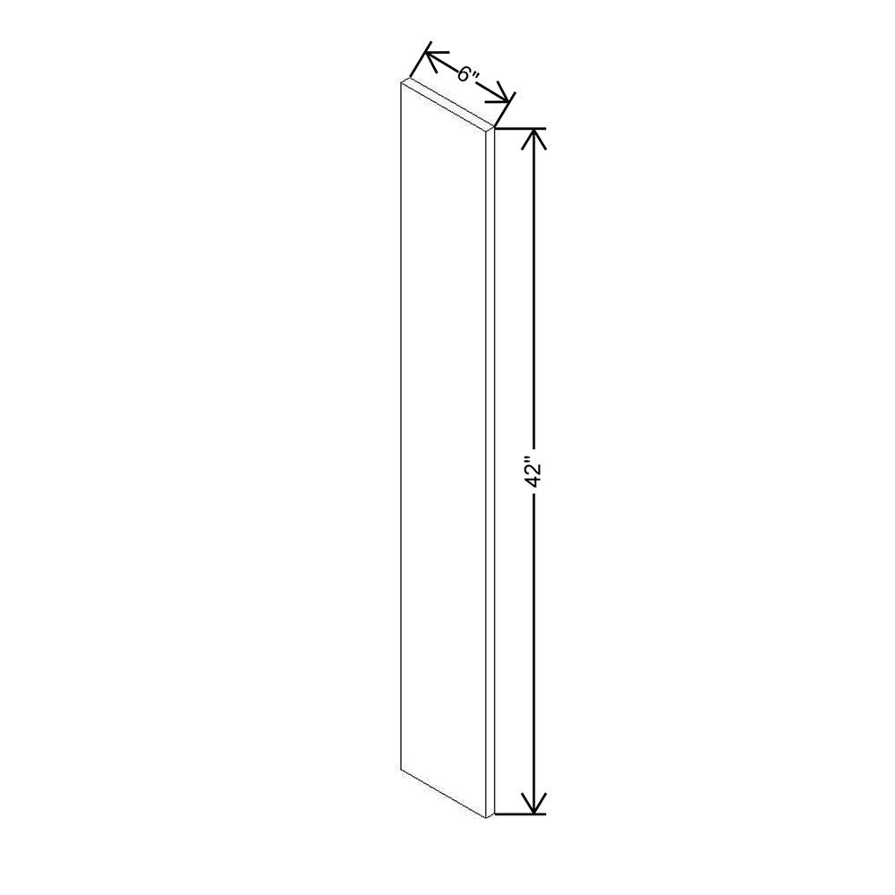 Modernform Cabinet Natural Oak 6" W X 42" H Wall Filler