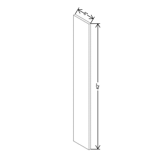 Modernform Cabinet Matte White 6" W X 42" H Wall Filler