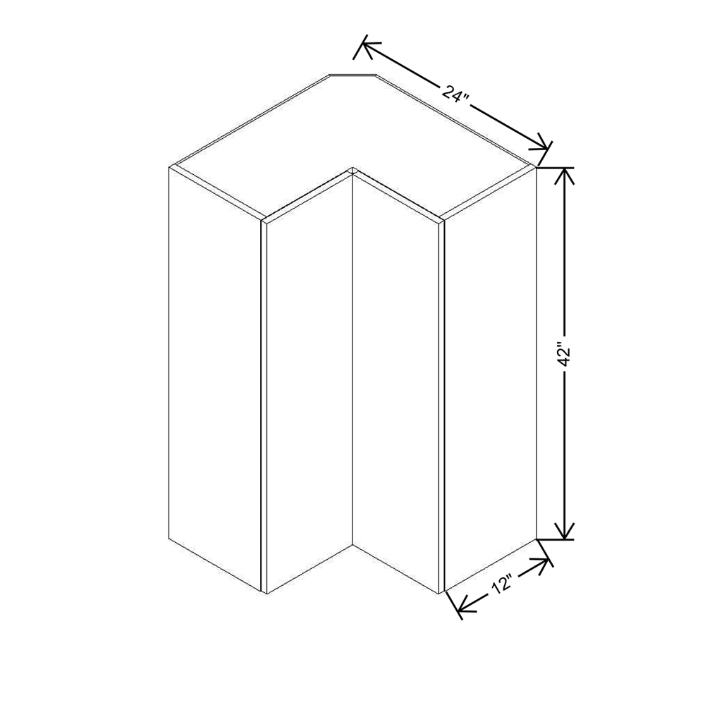 Modernform Cabinet Gloss White 24" W X 42" H X 12" D Wall Easy Reach Cabinet
