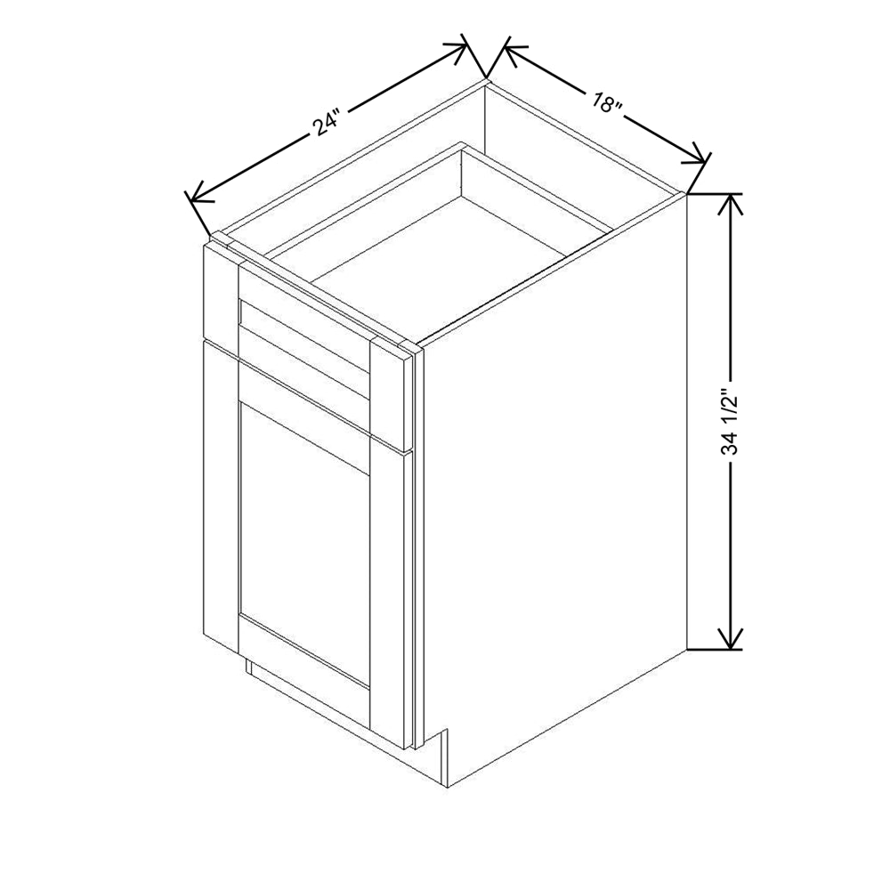 Modernform Cabinet Signature Blue 18" W X 34 1/2" H X 24" D Single Door Base Cabinet