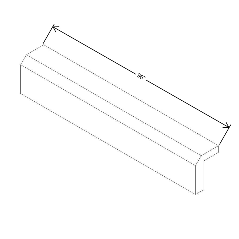 Modernform Cabinet Natural Shaker 96" W X 1 1/2" H X 1 1/2" D Bottom Light Rail
