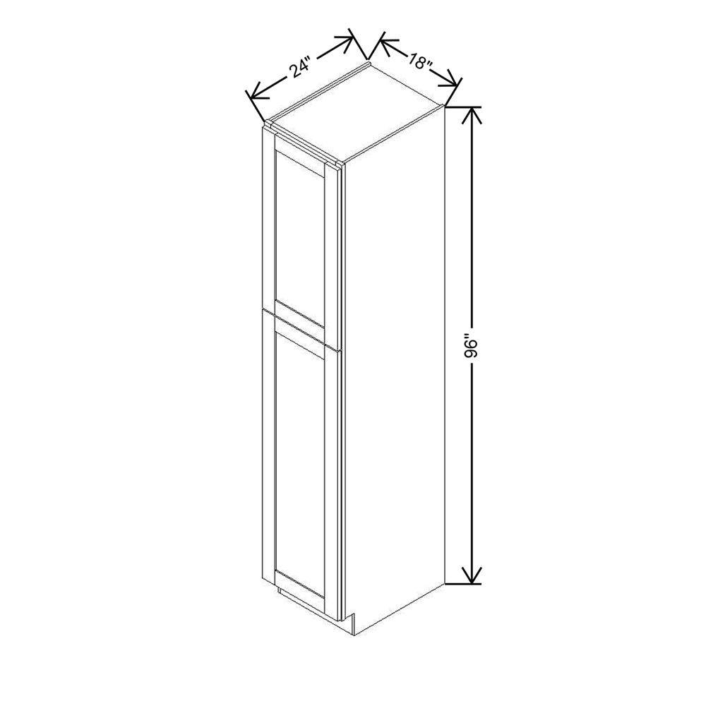 Modernform Cabinet Slim Sage Green 18" W X 96" H X 24" D Tall Pantry Cabinet