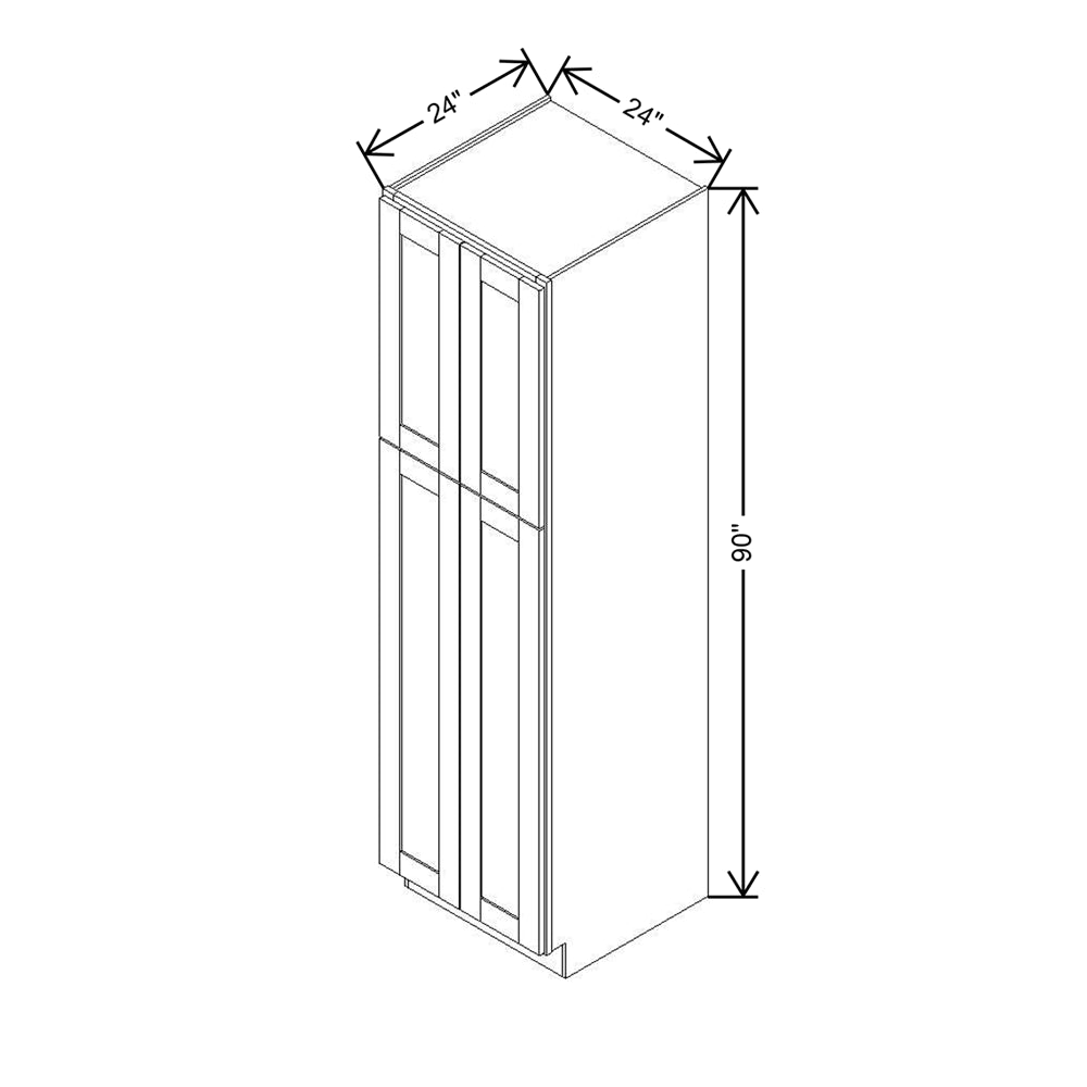 Modernform Cabinet Natural Shaker 24" W X 90" H X 24" D Tall Pantry Cabinet