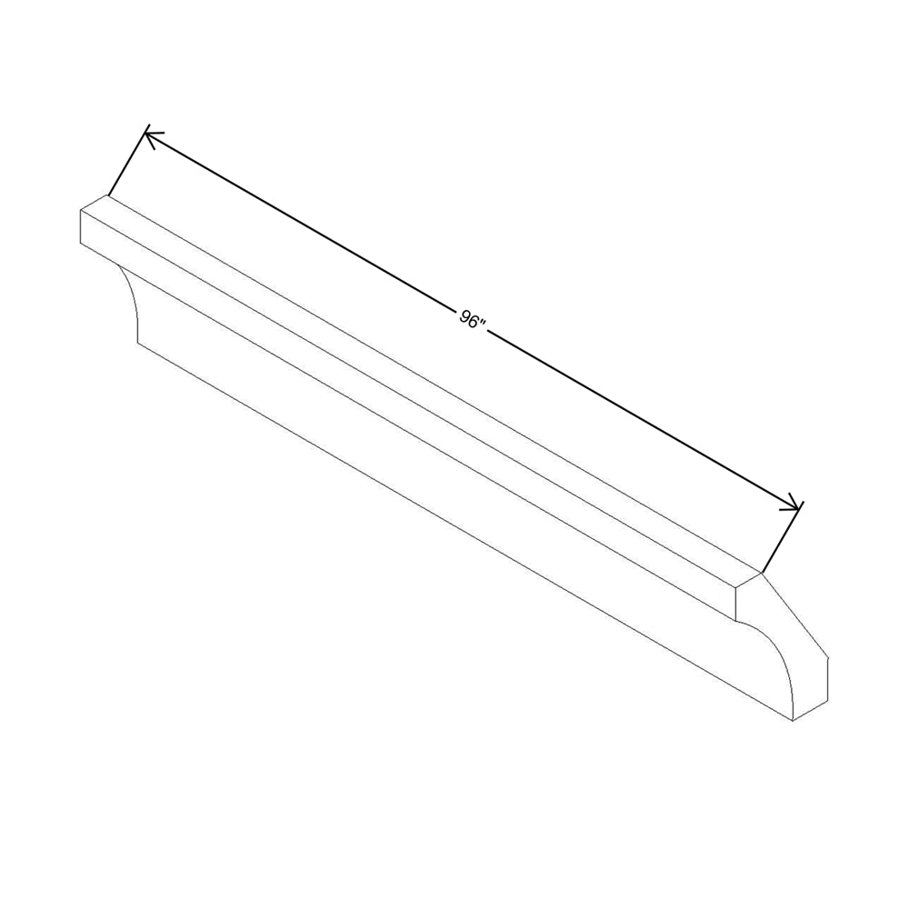 Modernform Cabinet Natural Shaker 96" W X 2 1/4" H X 2 1/4" D Shaker Crown Molding