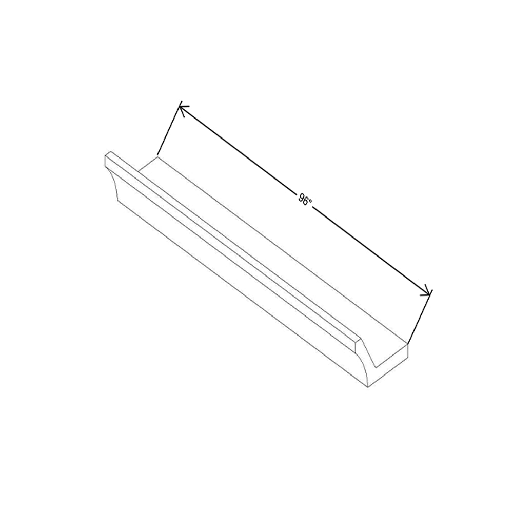 Modernform Cabinet Natural Shaker 96" W X 3 5/8" H X 5 3/4" D Shaker Crown Molding w/Heel