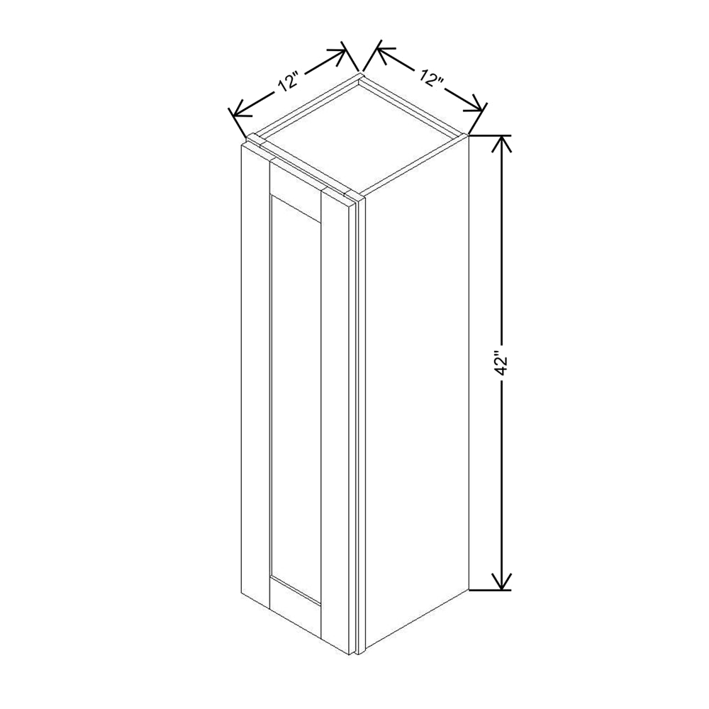 Modernform Cabinet Slim Sage Green 12" W X 42" H X 12" D Single Door Wall Cabinet