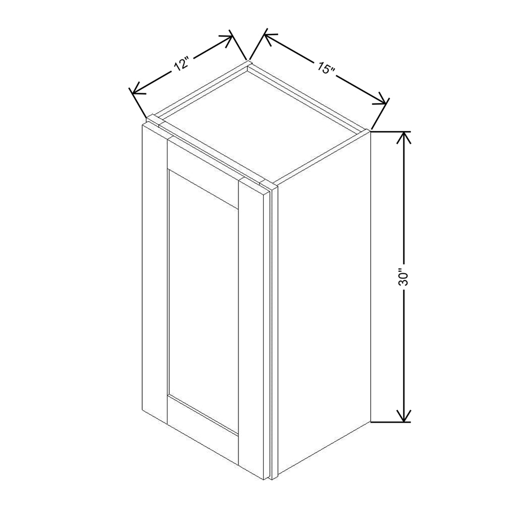 Modernform Cabinet Slim Dove White 15" W X 30" H X 12" D Single Door Wall Cabinet