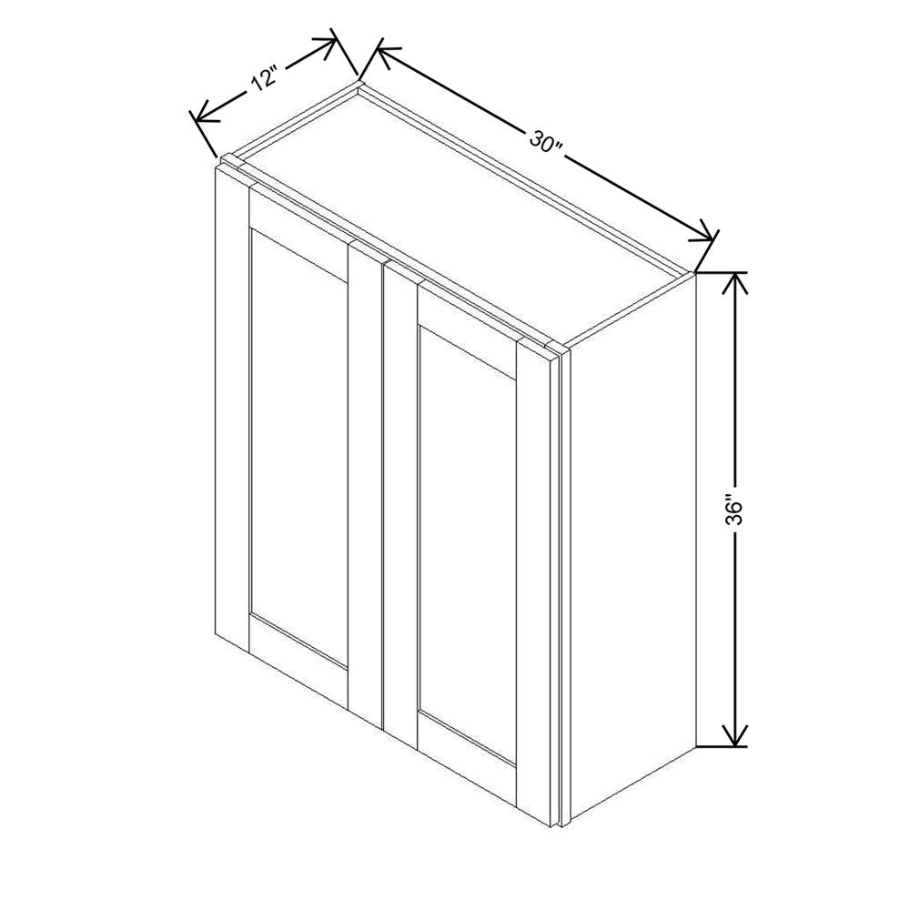 Modernform Cabinet Signature Blue 30" W X 36" H X 12" D Double Door Wall Cabinet