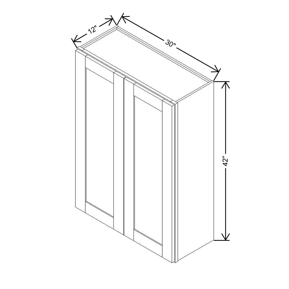 Modernform Cabinet Slim Sage Green 30" W X 42" H X 12" D Double Door Wall Cabinet