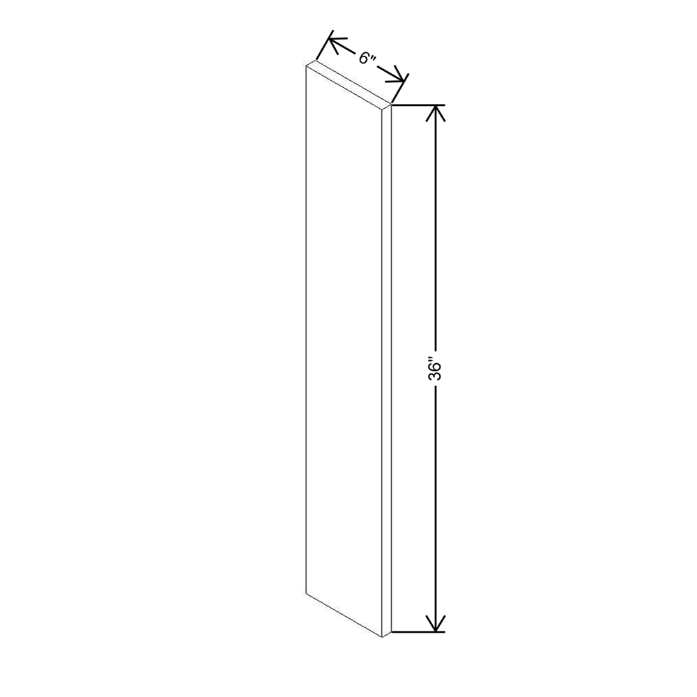 Modernform Cabinet Slim Sage Green 6" W X 36" H Wall Filler