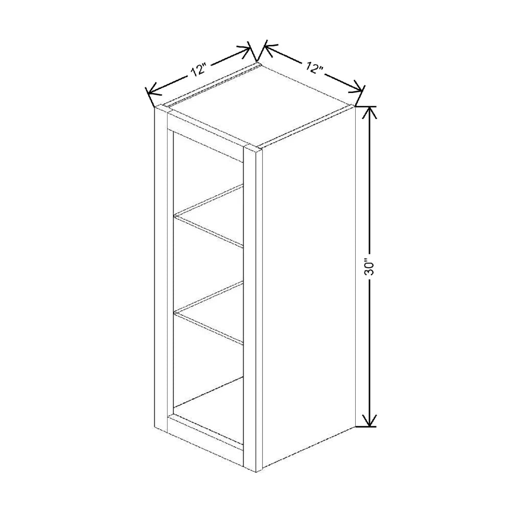 Fabuwood Allure Galaxy Nickel 12" W X 30" H X 12" D Wall No Door Cabinet