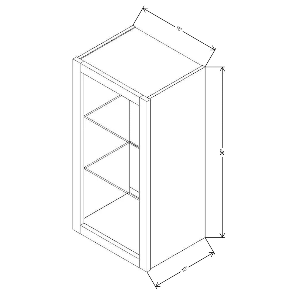 Fabuwood Allure Galaxy Desert Oak 15" W X 30" H X 12" D Wall No Door Cabinet