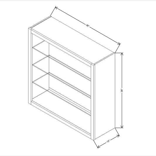 Fabuwood Allure Fusion Timber 36" W X 36" H X 12" D Wall No Door Cabinet