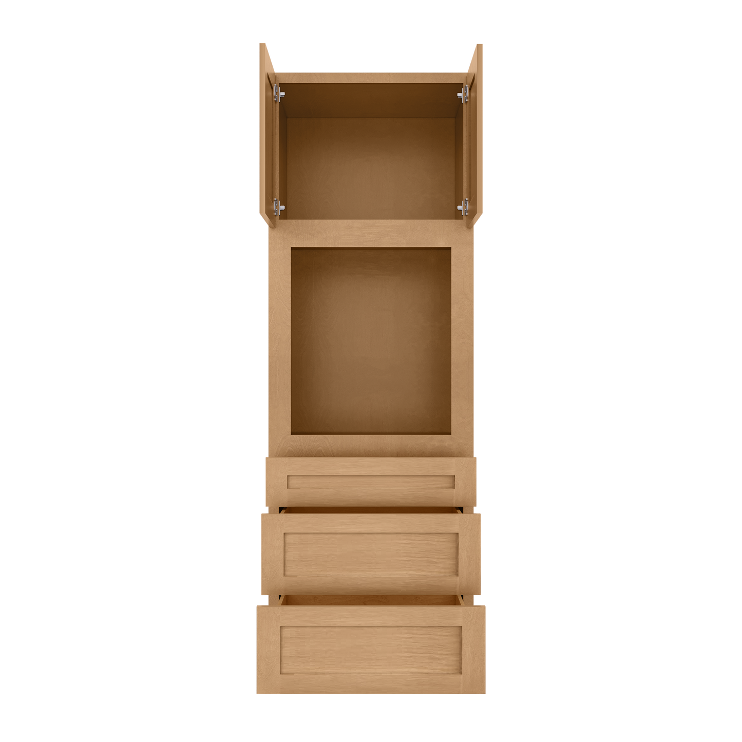 Oven Kitchen Cabinet OC3090 Shaker Toffee 30 in. width 90 in. height 24 in. depth