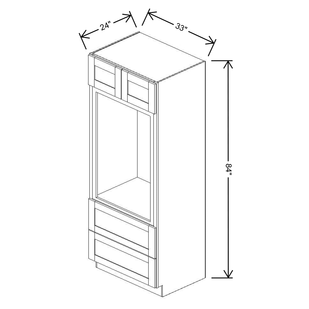Fabuwood Allure Onyx Horizon 33"W X 84"H Combo Oven