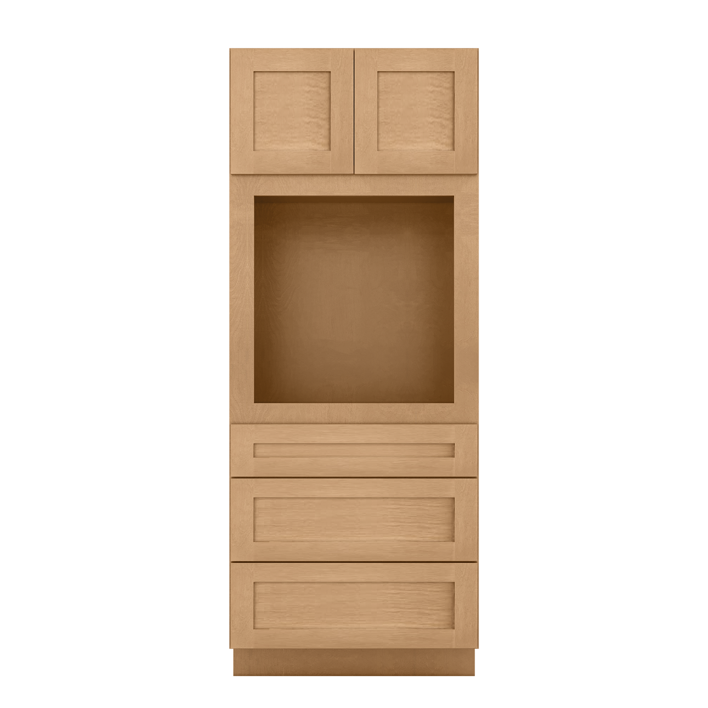 33”W x 84”H x 24”D Oven Kitchen Cabinet - Shaker Toffee