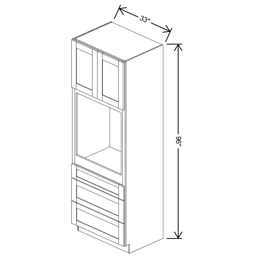 Fabuwood Allure Onyx Horizon 33"W X 96"H Single Oven