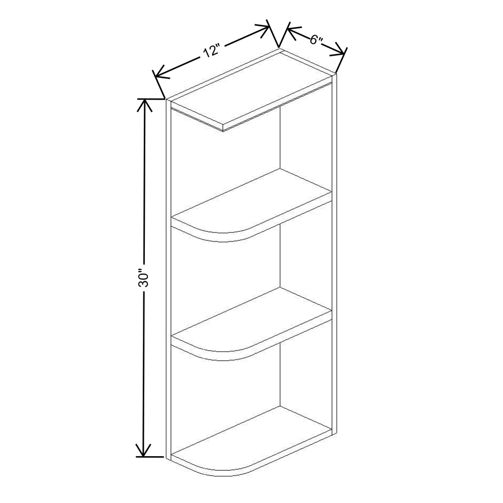 Fabuwood Allure Luna Kona 06"W X 30"H Wall Open End