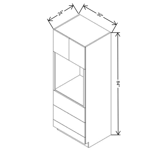 CNC Concord Newport White 30" W X 84" H Single Oven Cabinet