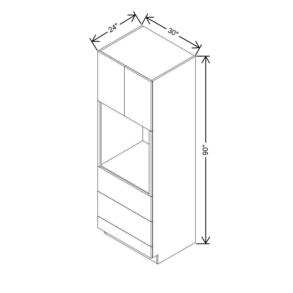 CNC Classic Versailles White 30" W X 90" H Oven Cabinet
