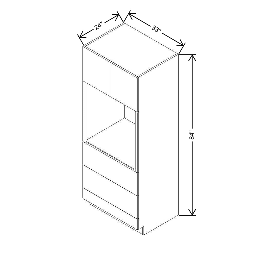CNC Classic Broadway Chestnut 33" W X 84" H Oven Cabinet