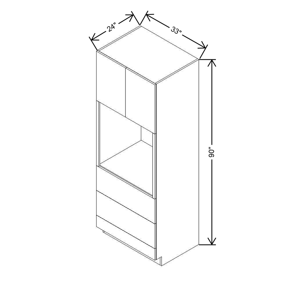CNC Classic Broadway Cotton 33" W X 90" H Oven Cabinet