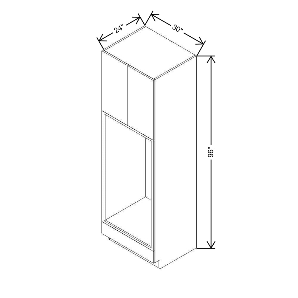 CNC Concord Richmond Stone 30" W X 96" H Double Oven Cabinet