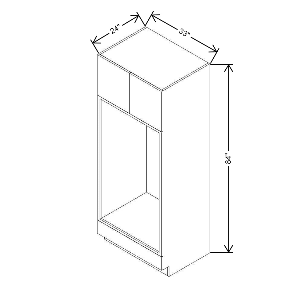 CNC Classic Milano Pine 33" W X 84" H Double Oven Cabinet