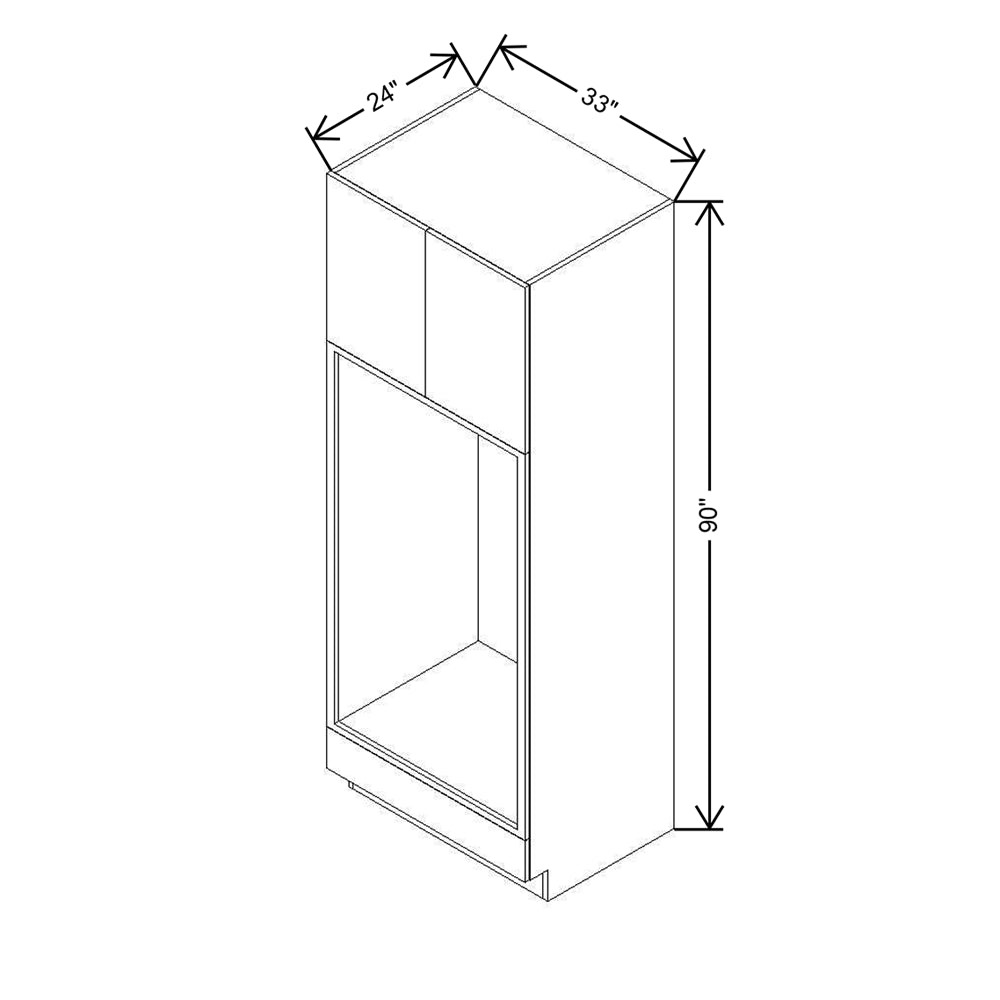 CNC Classic Milano Pine 33" W X 90" H Double Oven Cabinet